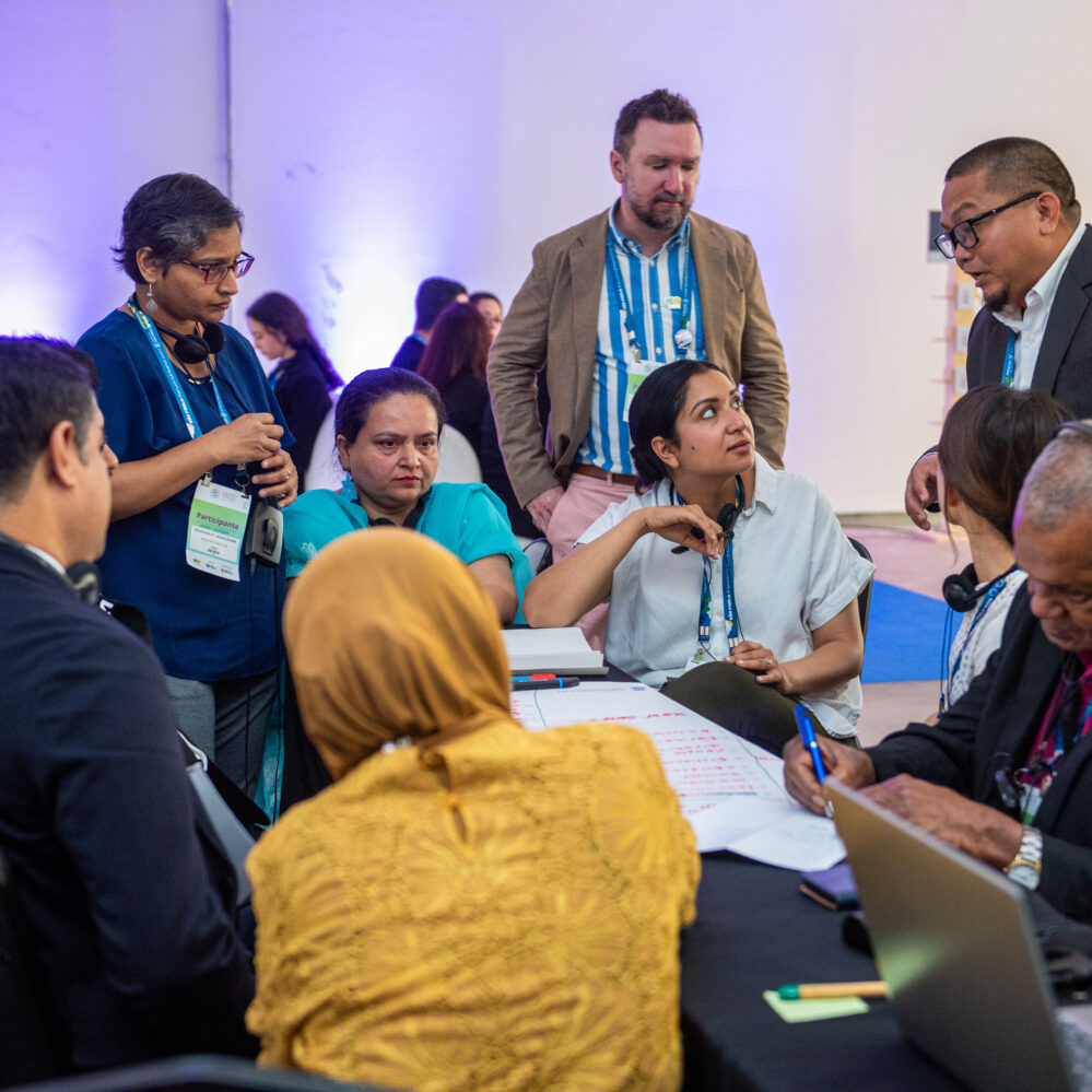 Attendees discuss at the ICLEI World Congress 2024